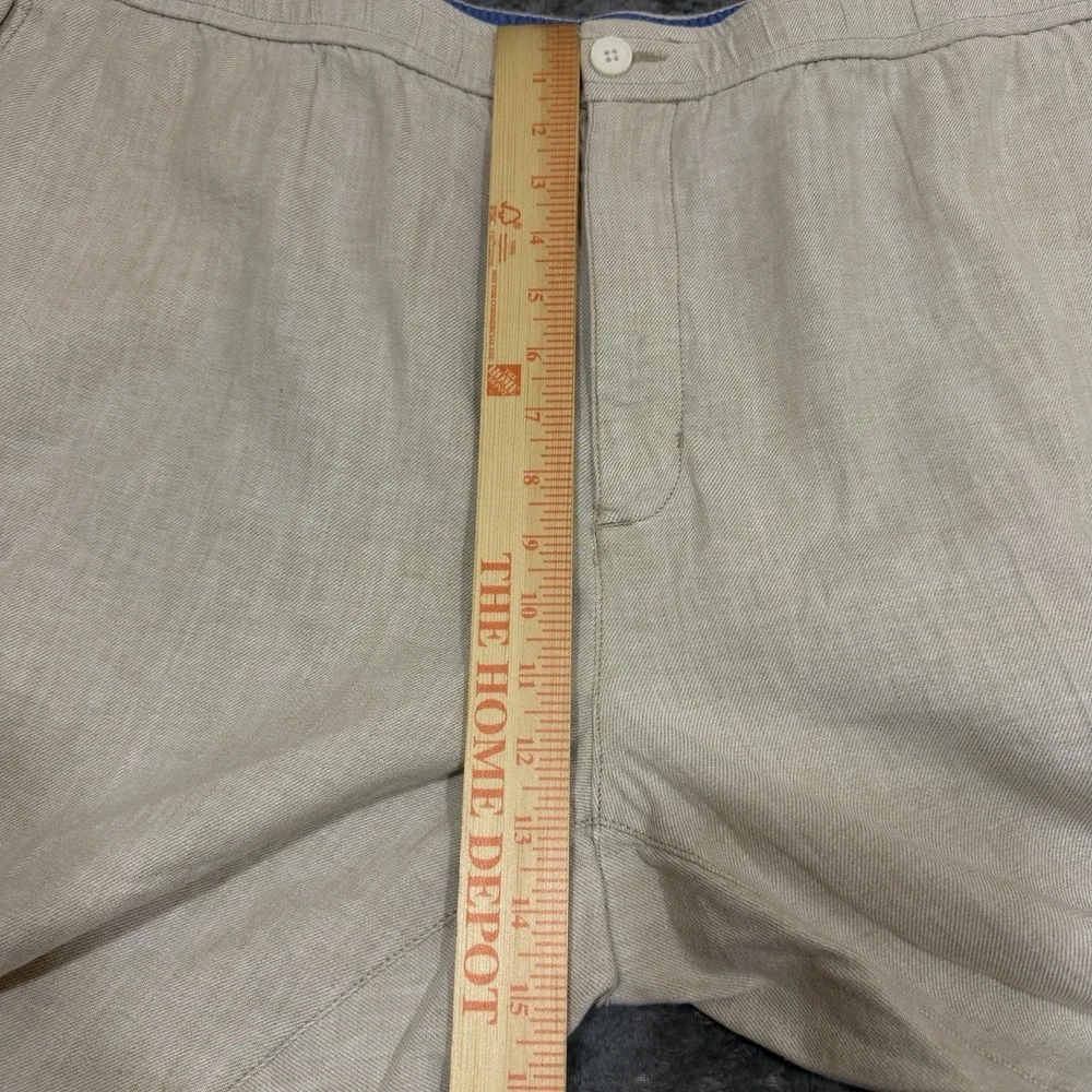 Tommy Bahama Mens Beach Coast Linen Pull-On Pants Stone Khaki Big-2XL Boho